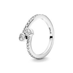 exdas Ring Ringe Damen Bijouterie Herren Sonne Mond Sonnenblume Herz Ringe Für Frauen Blume Hochzeit Kristall 6 B3049 von exdas