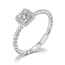 exdas Ring Ringe Damen Bijouterie Herren Versprechensringe Für Frauen, Kristall-Verlobungsring 9 R445 von exdas