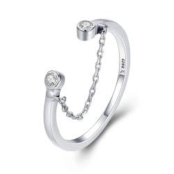 exdas Ring Ringe Damen Bijouterie Herren Verstellbare Ringe, Stapelbar, Verlobungsringe In Offener Größe Für Damen Und Herren, Cqr216 von exdas