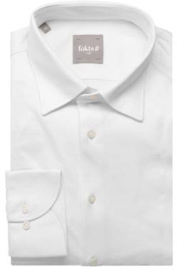 fakts Leisure Slim Fit Hemd weiss, Einfarbig von fakts