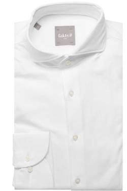 fakts Leisure Slim Fit Hemd weiss, Einfarbig von fakts