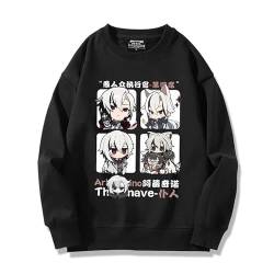 Genshin Impact Arlecchino Sweatshirt mit Rundhalsausschnitt Otets Damen Anime Cosplay Oberteile Herren Mode Pulli Kapuze für Erwachsene Jugend von famesale
