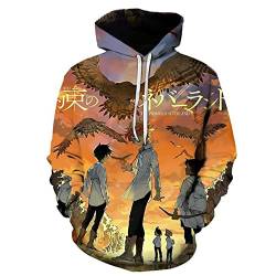 The Promised Neverland Hoodies Anime The Promised Neverland Cosplay Kostüm 3D gedrucktes Langarm-Kapuzen-Sweatshirt Pullover für Damen Herren von famesale