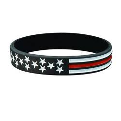 famesale 10 Stück 4. Juli Party Silikon Armbänder Amerikanische Flagge USA Unabhängigkeitstag Armbänder Party Aktivität Club Armbänder Favoriten Dekorationen Geschenke von famesale