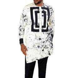 famesale Afrikanische Mode Männer Lange Ärmel Traditionelle Ethnische Beiläufige Dashiki Hemd Plus Größe Afrikanische Kleidung M-4XL von famesale
