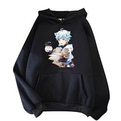 famesale Genshin Impact Chongyun Hoodie Unisex Spiel Chongyun Cosplay Kostüm Gedruckt Pullover Langarm Mit Kapuze Sweatshirt Freizeitjacke Mantel von famesale