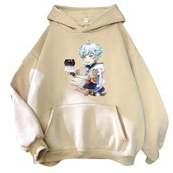 famesale Genshin Impact Chongyun Hoodie Unisex Spiel Chongyun Cosplay Kostüm Gedruckt Pullover Langarm Mit Kapuze Sweatshirt Freizeitjacke Mantel von famesale