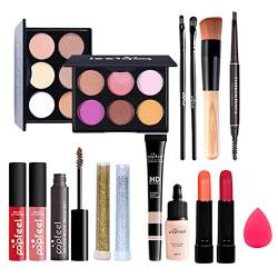 fanelod Make-up-Kit für Mädchen, Kosmetik für Frauen, 16-teiliges Make-up-Set mit Pinsel Make-up-Geschenkset All-in-One für weibliche Anfänger Mädchen Geschenke von fanelod