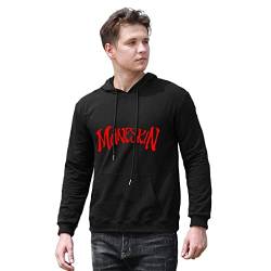 Men's Maneskin Printed Pullover Hoodies Long Sleeve Hooded Sweatshirt Black S von fangs