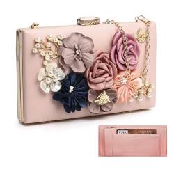 fannos Clutch damen blumen brautbeutel portemonnaie tasche abendhandtasche damen brauttasche hochzeit brauttasche hochzeit hochzeit tasche braut handtasche handtasche mit kette von fannos