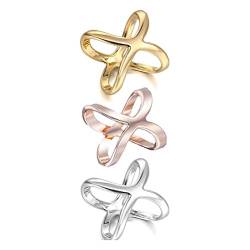 fansheng Schal Ringclip, 3 Stücke Schal Ringe Kreuz Hohlschal Schnalle, X-förmiger Schal Ring Schnalle Einfache Schal Clips Für Halstuch Kleidung für Dame und Mädchen von fansheng