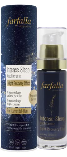 farfalla Intense Sleep Nachtcreme Night Recovery Effect - 30ml - Hautpflege Nachtcreme - Anti-Aging & Hautregeneration - Mit Bio-Lavendel & Hanföl - 100% zertifizierte Naturkosmetik von farfalla