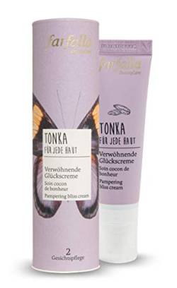 farfalla Tonka verwöhnende Glückscreme - 30ml - Gesichtspflege mit Omega-3 & Rosa Pfeffer - Strahlendes Aussehen für jede Haut - 100% zertifizierte Naturkosmetik von farfalla
