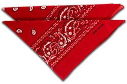 Nicki-Halstuch aus 100% Baumwolle im 2er Set, Unisex Bandana, AZO-Frei (Rot) von fashionchimp