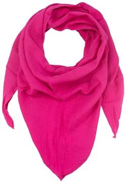 fashionchimp BASIC-Dreieckstuch in Uni-Farben aus 100% Baumwolle, Dreieck Musselin-Schal, leichtes Tuch für Damen und Herren (Pink) von fashionchimp