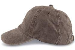 fashionchimp Baseballcap im Vintage Used-Look aus 100% Baumwolle, Unisex Jeans Denim Cap (Braun) von fashionchimp