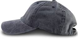 fashionchimp Baseballcap im Vintage Used-Look aus 100% Baumwolle, Unisex Jeans Denim Cap (Navy-Blau) von fashionchimp
