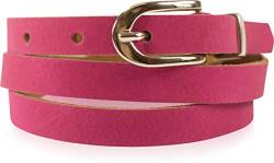 fashionchimp Basic Damengürtel aus 100% echtem Leder, schmaler Gürtel, Breite ca. 1,5cm, Made In Germany (Cyclam-Pink, 105/BW90) von fashionchimp