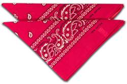 fashionchimp Nicki-Halstuch aus 100% Baumwolle im 2er Set, Unisex Bandana, AZO-Frei (Pink) von fashionchimp