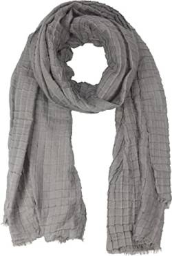 fashionchimp Unisex Schal mit feinem Karo-Muster für Damen und Herren, Uni-Farben, leichter Sommer-Schal (Hellgrau) von fashionchimp