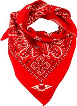 fashionchimp XXL Nicki-Halstuch aus 100% Baumwolle, 70x70 cm, Unisex Bandana, Halstuch, extra groß (Paisley-Rot) von fashionchimp