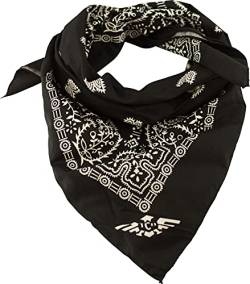 fashionchimp XXL Nicki-Halstuch aus 100% Baumwolle, 70x70 cm, Unisex Bandana, Halstuch, extra groß (Paisley-Schwarz) von fashionchimp