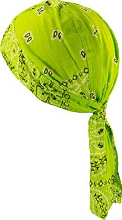 fashionchimp Zandana aus 100% Baumwolle, Bandana-Kopftuch, Bikertuch für Damen und Herren, Muster-Print (Hellgrün-Paisley) von fashionchimp