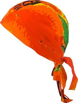fashionchimp Zandana aus 100% Baumwolle, Bandana-Kopftuch, Bikertuch für Damen und Herren, Muster-Print (Orange-Marihuana) von fashionchimp