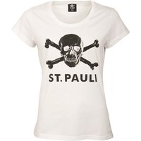 FC St. Pauli T-Shirt Totenkopf taillierter Schnitt von fc st. pauli