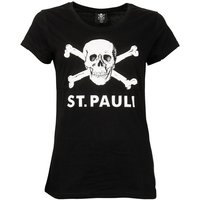 FC St. Pauli T-Shirt Totenkopf taillierter Schnitt von fc st. pauli