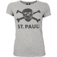 FC St. Pauli T-Shirt Totenkopf taillierter Schnitt von fc st. pauli