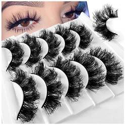 fdsmall Falsche Wimpern 5 Paare Faux Mink Lashes Natural Eyelashes Natural Look 100% Handmade 8D Fake Eyelashes Natural Strip Lashes Soft Fluffy Eye Lashes (G06) von fdsmall
