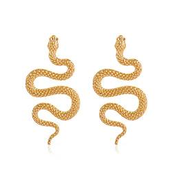 fdsmall Schlange Knorpel Ohrring, Gold Schlange Ohrringe Minimalistische Ohrringe Schlange Schmuck Halloween Frauen und Mädchen (Gold) von fdsmall