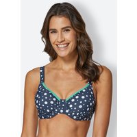 Witt Damen Bikini-Oberteil, dunkelblau-getupft von feel good