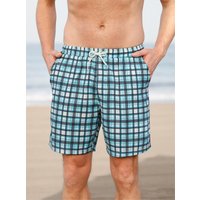 Witt Weiden Herren Badeshorts marine-zitrone-kariert von feel good