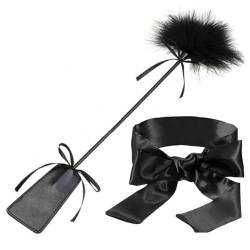 feifanshop Bondage SM Erotik Sex Fetisch Augenmaske Augenbinde mit Federkitzler Feder Gerten peitsche Flogger, Feder Kitzler, BDSM Sexspielzeug von feifanshop