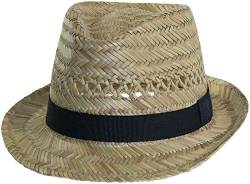 Fiebig Trilby Hut aus Stroh, Kopfgröße:55, Farben:Natur von fiebig