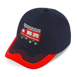 fiebig Kappe mit Stickerei | Baseballcap mit Aufnäher | Kinder Baseballkappe mit Klettverschluss (51, Rot) von fiebig