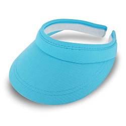 fiebig Visor | Schattenspender für das Gesicht | Clipvisor in One Size | In vielen Farben aus 100% Baumwolle | Sommerkappe mit Frotteeband Innenfutter | Sonnenschutz Schirmcap (türkis) von fiebig