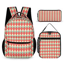 Animal Wolf Rucksack-Set für Kinder, 3-teilig, Teenager, Jungen, Schultasche mit Thermo-Lunchboxen, Stifthalter, Tt-20, Einheitsgröße, Tagesrucksäcke von fifbird