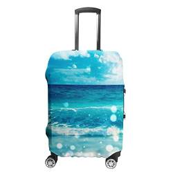 fifbird Beach Ocean Gepäckabdeckung, Reisekoffer-Schutz, elastisch, waschbar, Größe XL, Siehe Abbildung, S, Kofferabdeckung von fifbird