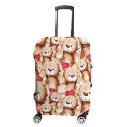 fifbird Bear Dolls Gepäcküberzug Reisekofferschutz elastisch waschbar Größe S, Siehe Abbildung, S, Kofferabdeckung von fifbird