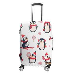 fifbird Gepäckhülle mit Pinguin-Muster, Reisekoffer-Schutz, elastisch, waschbar, Größe L, Siehe Abbildung, L, Kofferabdeckung von fifbird