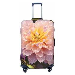 fifbird Kofferüberzug mit Blumendruck, elastisch, waschbar, Größe S, Violett und Gelb, Schwarz , M, Kofferabdeckung von fifbird