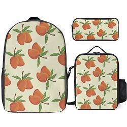 fifbird Lesbian Pride LGBTQ Rucksack-Set, 3-teilig, Rucksack-Set mit Lunchtasche, Federmäppchen, großes Fassungsvermögen, Multi28, Einheitsgröße, Tagesrucksäcke von fifbird