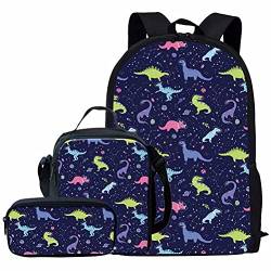 fifbird Rucksack für Jungen und Mädchen, Set mit 3 Schultaschen, isoliertes Federmäppchen, Cartoon-Multisau, Einheitsgröße, Tagesrucksäcke von fifbird