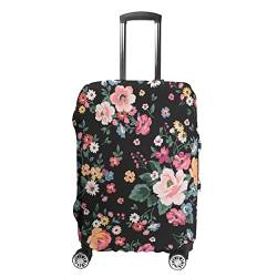 fifbird Trendige Gepäckhülle mit Blumenmuster, Reisekoffer-Schutz, elastisch, waschbar, Größe L, Siehe Abbildung, XL, Kofferabdeckung von fifbird