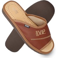 filsko Arby Herren VIP MEN Schuhgrößen 40-50 Hausschuh Echtlder, Profilierte Laufsohle, Memory Foam von filsko