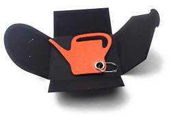 Schlüsselanhänger aus Filz - Giess-Kanne/Garten - orange - oder Kofferanhänger als besonderes Geschenk von filzschneider