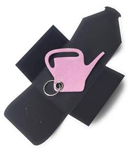 Schlüsselanhänger aus Filz - Giess-Kanne/Garten - rosa - oder Kofferanhänger als besonderes Geschenk von filzschneider